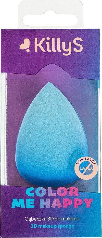 Sfungjer make up KILLYS 3D Make-up Sponge Me Happy 3, pa lateks, formë vezë, blu ombre