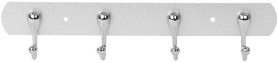 Ѕидна закачалка Domoletti HOOK MH404, 4 куки, метална, бела