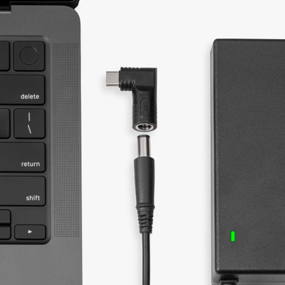 Adapter karikuesi për laptop Akyga AK-ND-D02, 7.4 x 5.0 mm në USB-C, 65W, i zi