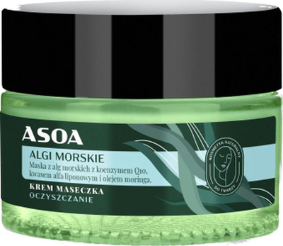 Krem maskë fytyre Asoa Algi Morskie, pastrues, 60 ml, jeshil