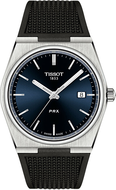 Orë për meshkuj Tissot PRX 40 T137.410.17.041.00, e zezë/kaltër