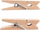 Set kapëse druri dekorative, 3.5cm, 24 copë, ngjyrë natyrale