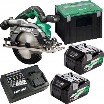 Sharrë rrethore HiKOKI C3606DB, 165mm, 36V 2x5Ah, jeshile me të zezë