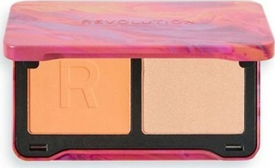 Paletë fytyre Makeup Revolution Neon Heat Scorched Rose, bronzer edhe highlighter, kompakte, rozë