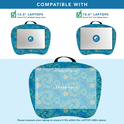 Tavolinë për prehër LapGear MyStyle 45339, 17" x 13.2" x 2.6", Starry Blue