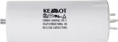 Kondensator Kemot URZ3141 për motorët njëfazor, 80uF, 450V