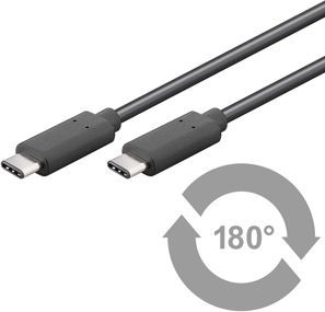 Kabllo USB Goobay 67976, USB 2.0 në USB C, 1m, gri
