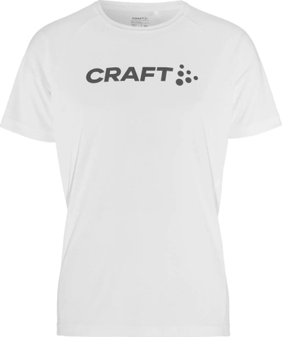 Bluzë trajnimi Craft Core Essence Logo Tee M, 100% poliester i ricikluar, e lehtë, e zezë