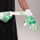 Doreza portieri Football Masters Varis X, latex Giga Grip 4mm, madhësia 8, të bardha me të gjelbra
