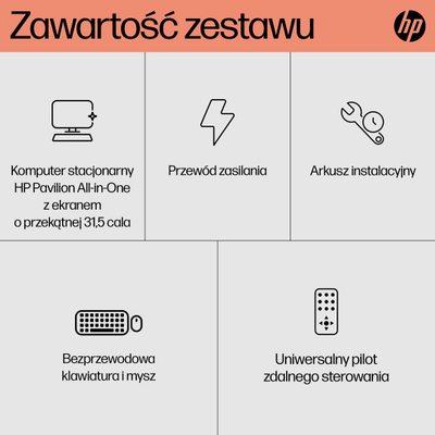 Kompjuter All-in-One HP 6J9N3EA, 31.5\", i5-12400T, 16GB RAM, 1TB SSD, GTX 1650, i zi