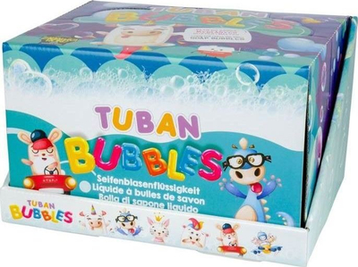 Lëng për flluska sapuni Tuban, 250ml, set 12 copë, shumëngjyrësh