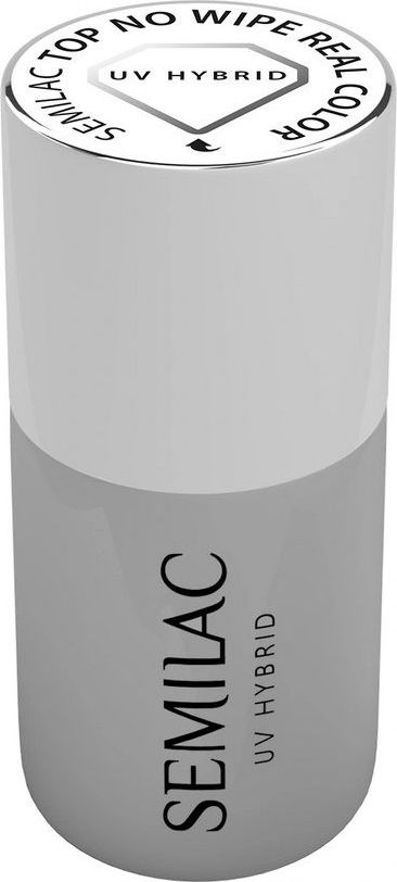 Top coat Semilac Top No Wipe Real Color, xhel UV, 11 ml, transparent
