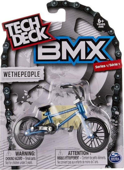Играчка BMX Tech Deck Single Pack, мини метален велосипед, за колекција, шарен