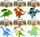 Set lodrash dinozaurë Flocked Mother and Child, 2 copë, dizajn MIX
