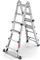 Shkallë alumini Hailo Master M100 4 x 4, shumëfunksionale, 150kg, argjendtë