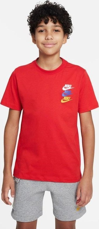 Bluzë Nike Sportswear Standard Issue për çuna, pambuk, e kuqe
