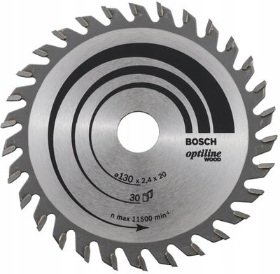 Teh rrethor Bosch Optiline Wood 2608641167, 130mm, 12 dhëmbë, për dru