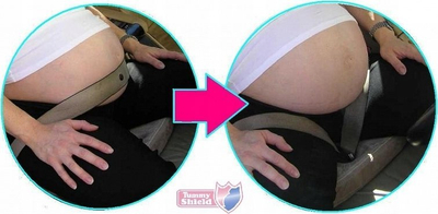 Безбедносна перница за автомобил Tummy Shield, за бремени жени, универзална, сива