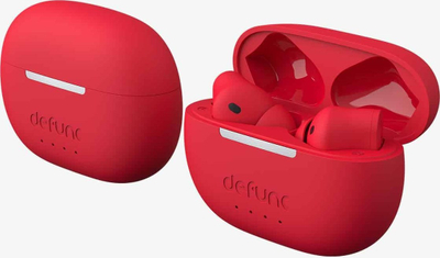 Kufje pa tela Defunc Earbuds True ANC D4353, in-ear, me kuti karikimi, të kuqe