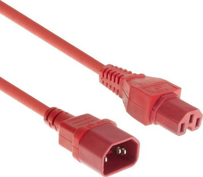 Kabllo rryme Microconnect PE1415R18, 1.8m, C14 në C15, e kuqe