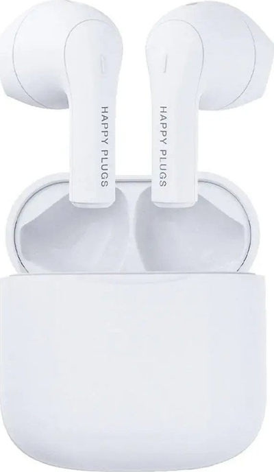 Безжични слушалки HAPPY PLUGS Joy, Bluetooth, 12 часа батерија, бели