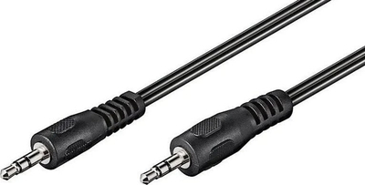 Kabllo audio PremiumCord, Jack 3.5mm M/M, 1m, e zezë
