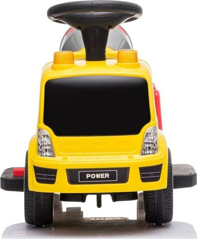 Makina ride-on betoni Power, bateri 6V, me tinguj dhe drita, e verdhë