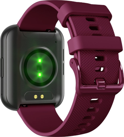 Smartwatch Bemi Exo, ekran 1.91" TFT, IP67, trup i zi rrip red wine