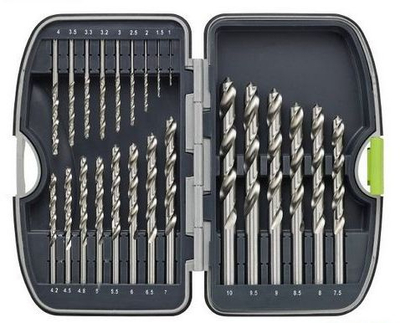 Set shpues metalik Luna HSS cylindrical, 23 copë