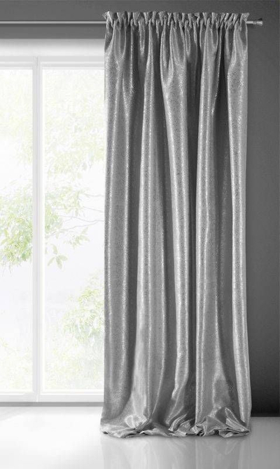 Perde EUROFIRANY Curtain Ekskluziw EBRU, 135x270 cm, gri argjendi