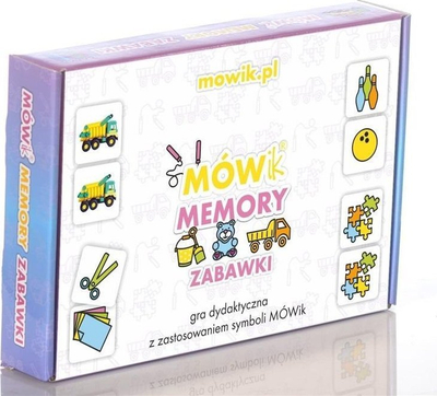 Lojë memorie MÓWik Memory Toys, kartona asociimi, për kalamajt