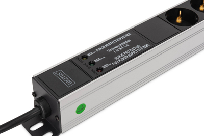 Ndarës energjie Digitus DN-95438, 9 dalje AC, 1U, i zi