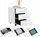 Kabinet për disqe LP vidaXL 831941, 84.5 x 38 x 48 cm, i bardhë