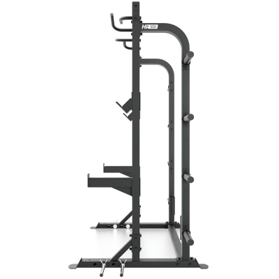 Half rack force VirtuFit HR100, stacion për squat dhe bench, me shufër për pull up, i zi