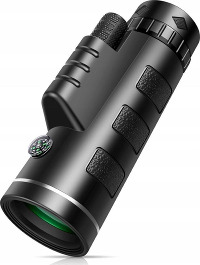 Teleskop monokular Apexel 40x60, diametër 60mm, me tripod dhe mbajtës telefoni, i zi