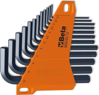Set çelësa imbus këndor Beta Tools 96N/SC12, 2-10mm, 12 copë