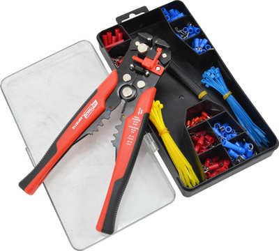 Set për zhveshje izolimi Awtools, me klema terminale, në kuti plastike