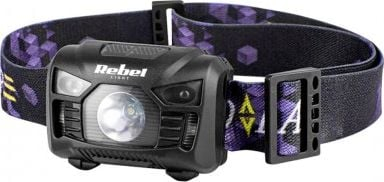 Fener koke Rebel URZ0938, i karikueshëm, LED, i zi