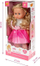 Kukull interaktive Walking Doll Julka, ecëse dhe folëse, 44cm, rozë