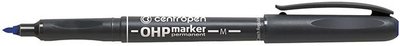 Marker permanent Centropen OHP 2637, majë e hollë 1mm, blu
