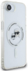 Kутија за заштита Karl Lagerfeld IML Metal Karl and Choupette, за iPhone 16E, MagSafe, бела