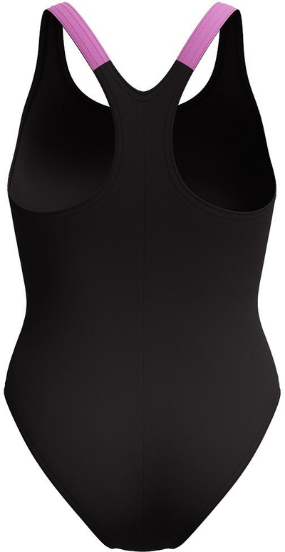 Kостим за капење Speedo HyberBoom Splice Racerback, за жени, црн со розова