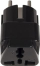 Adapter prizash Maclean MCE155, konvertues UK USA në EU, 110–250V, i zi