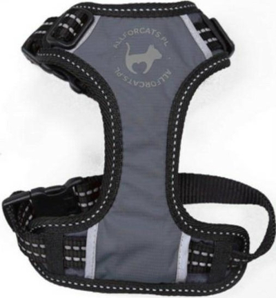Parzmore për mace All For Cats Sports, madhësi S, reflektuese, gri