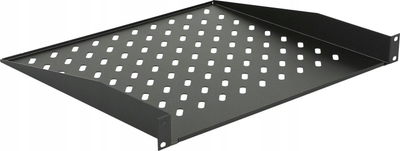 Raft rack 19" Lanview RAS205BL, mban deri në 30 kg, ngjyrë e zezë