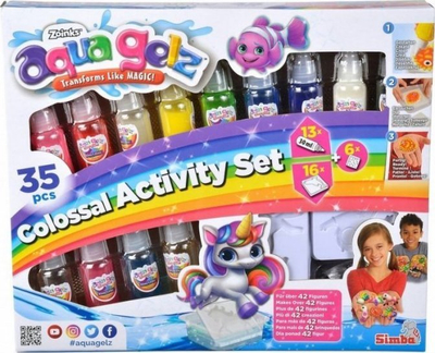 Set kreativ Simba XXL Aqua Gelz, 13 shishe, 16 forma, shumëngjyrëshe