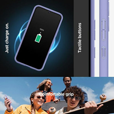 Mbulesë telefoni Spigen Ultra Hybrid për Samsung Galaxy A54 5G, transparente, kornizë TPU, vjollcë