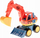 Играчка ескаватор Tops Truck, пластика, 19 cm, шарен