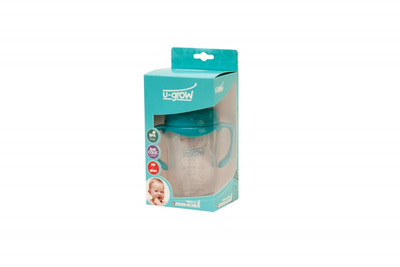 Biberon qelqi U-Grow A-1055, qafë e gjerë, 120 ml, për 0-3 muaj