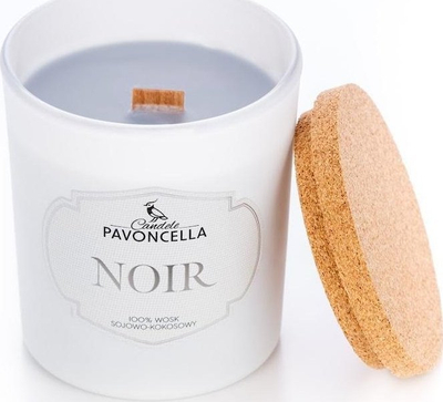Qiri dekorativ Pavoncella Classico Noir, 135g, me erë patchouli, musk, amber e vanilje, i bardhë